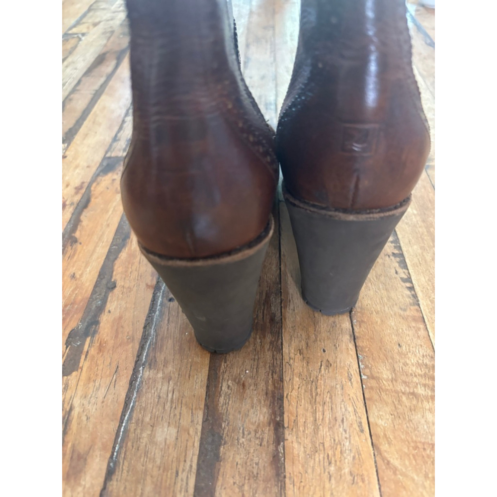 Women's Sperry Brown Leather Brogue Chelsea Ankle Boots US 11 - Picture 7 of 11